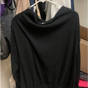 Free people black thin sweater